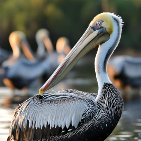 Pelican Portrait in Natural Habitat