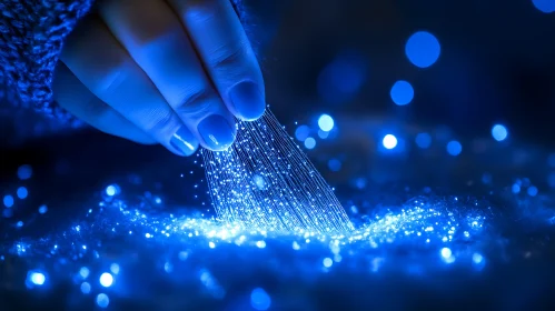 Blue Fiber Optic Touch