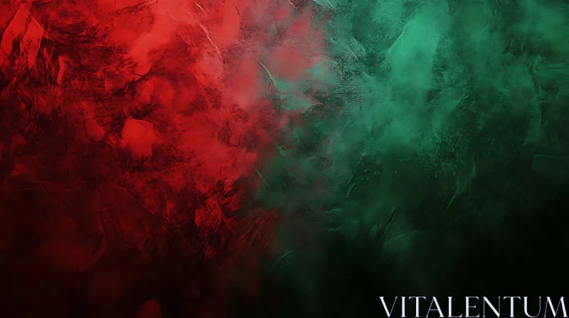 AI ART Textured Color Blend of Red and Green