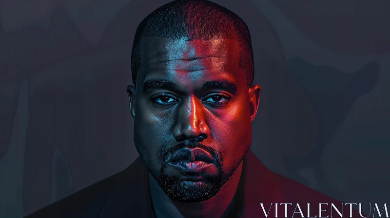 AI ART Serious Mood Portrait of Kanye West