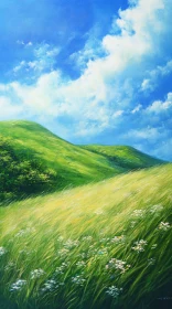 Tranquil Hills and Sky View