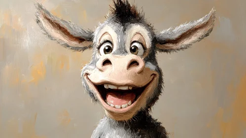 Cheerful Donkey Painting