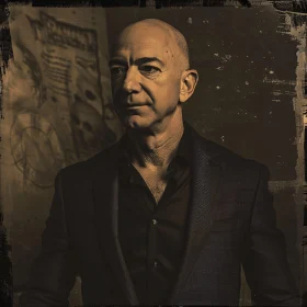 Jeff Bezos in Sepia - Business Portrait