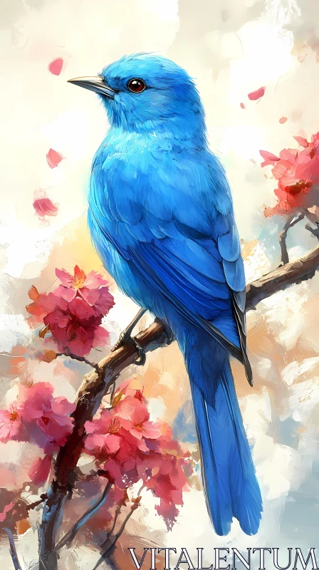 Tranquil Avian Beauty in Bloom AI Image