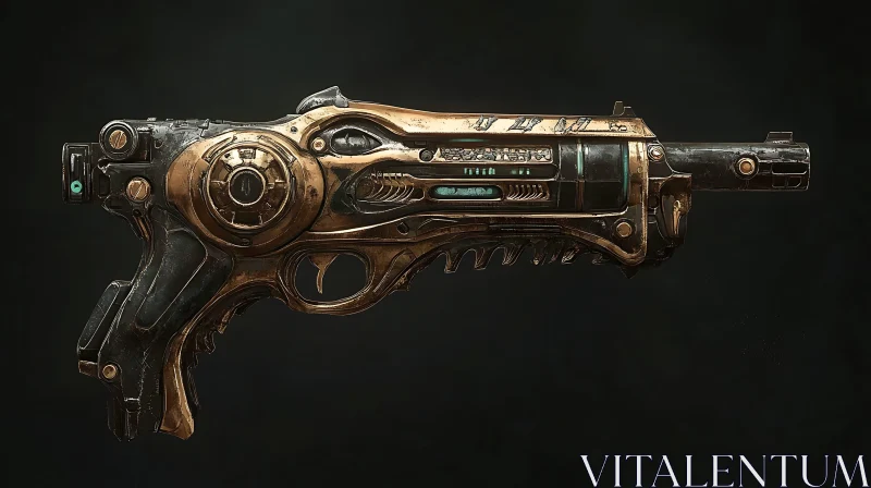AI ART Detailed Steampunk-Inspired Metallic Gun