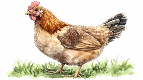 Brown Hen Artwork