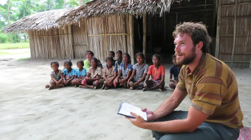 Children Listen to a Story