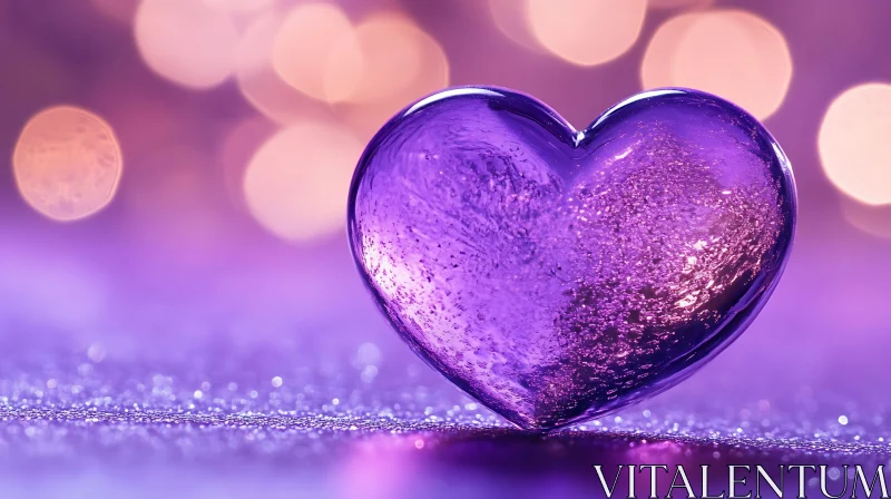 Heart of Glass: A Purple Dream AI Image