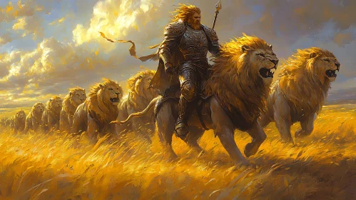 Lion Rider in Golden Plains