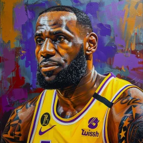 Vibrant LeBron James Portrait