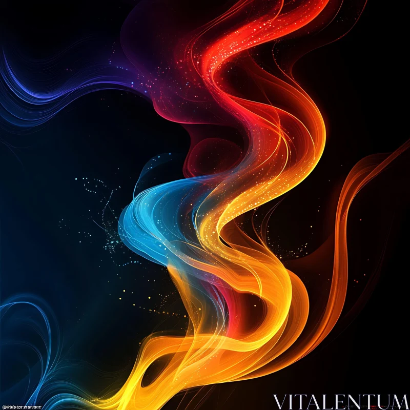 Colorful Swirling Abstract Design AI Image