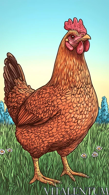 AI ART Artistic Chicken Portrait