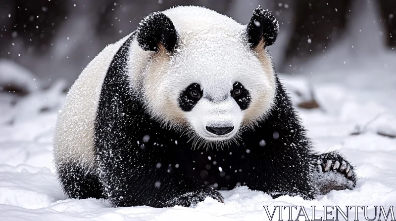 Winter Wildlife: Panda AI Image