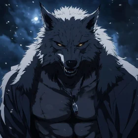 Illustration of a Powerful Werewolf