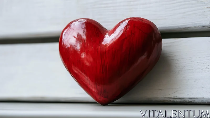 Wooden Heart Still Life AI Image