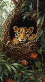 Wild Leopard in Jungle Habitat