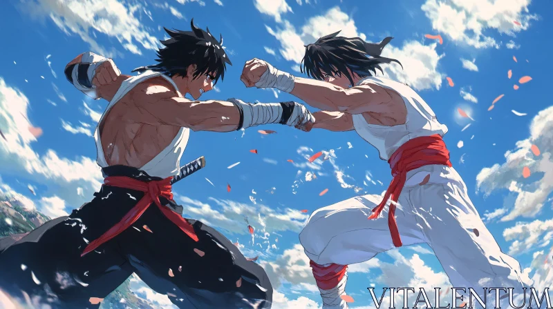 AI ART Fighters Clash Anime Style