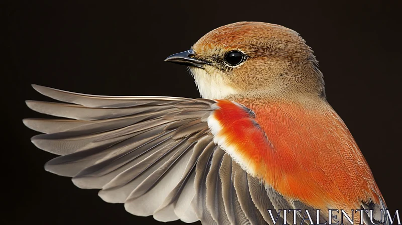 Bird in Flight Close-Up AI Image