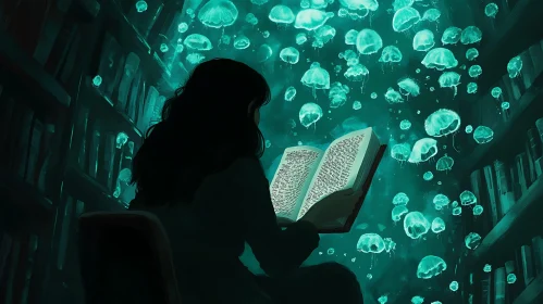 Luminous Book in Jellyfish Library