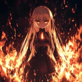 Fiery Anime Girl