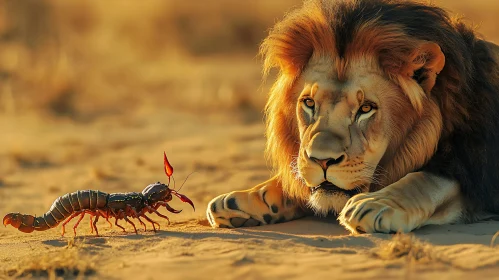 King of the Jungle Meets Tiny Foe