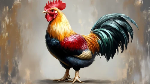 Vivid Rooster Illustration