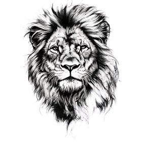 Lion Head Illustration