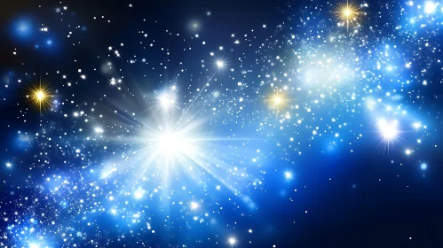 Celestial Starry Night: Light in the Cosmos