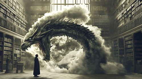 Enigmatic Dragon in the Library