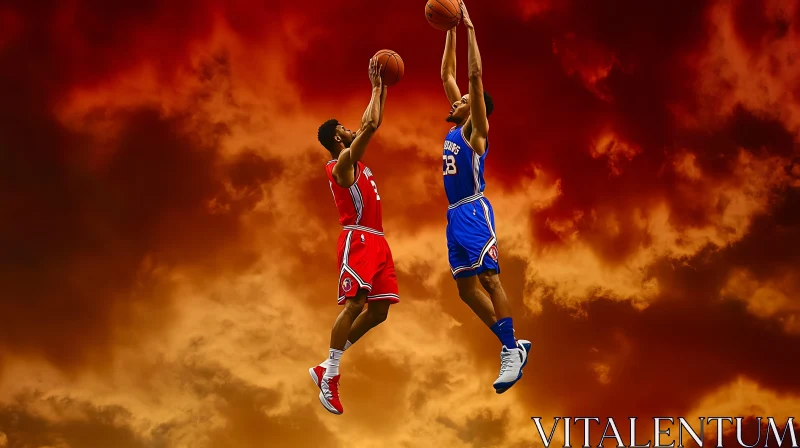 AI ART Basketball Showdown in the Sky