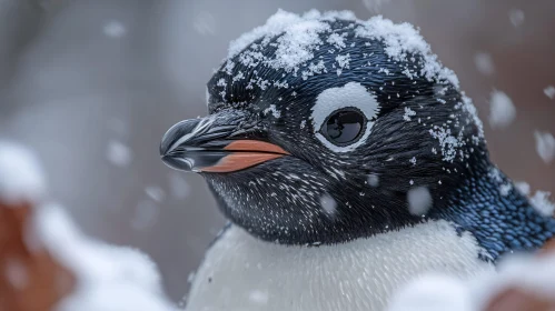 Winter Penguin Portrait