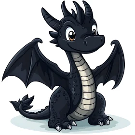 Cute Cartoon Dragon Illustration