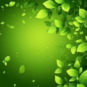 Serene Green Leaf Composition