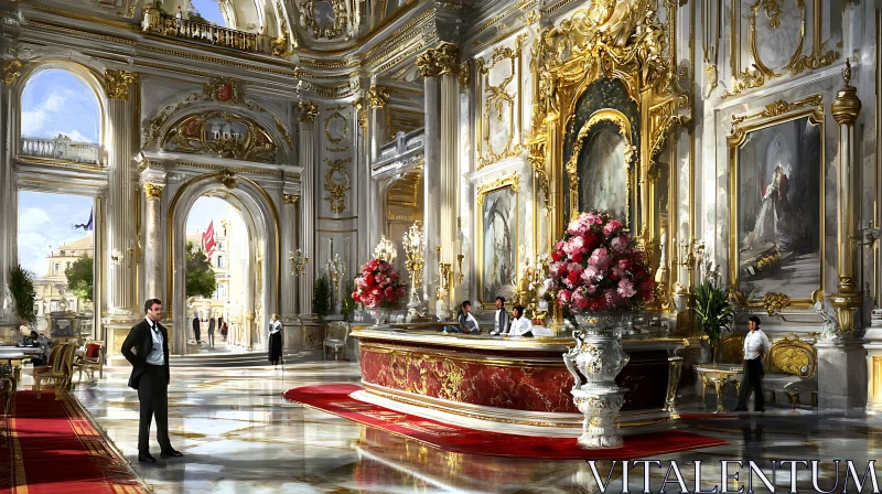 Luxurious Palatial Interior AI Image