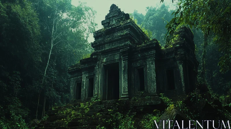 AI ART Ancient Temple Ruins in Jungle