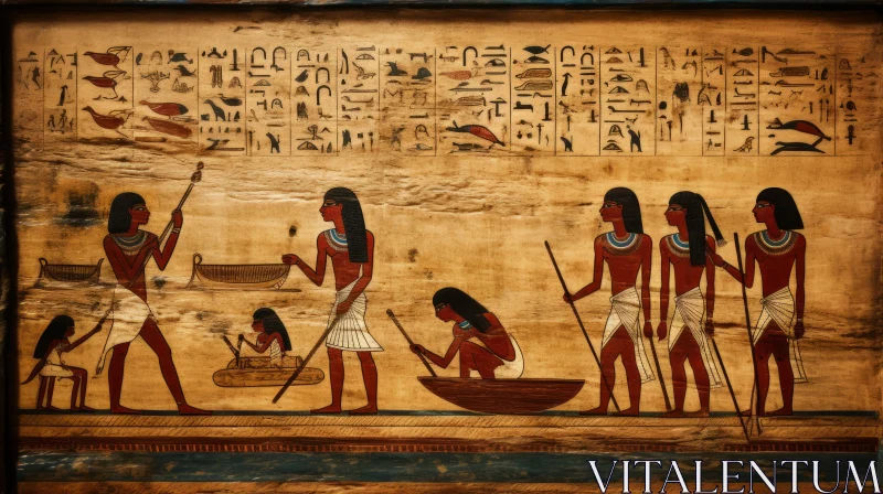 AI ART Ancient Egyptian Painting: Intricate Details and Transportcore Vibes