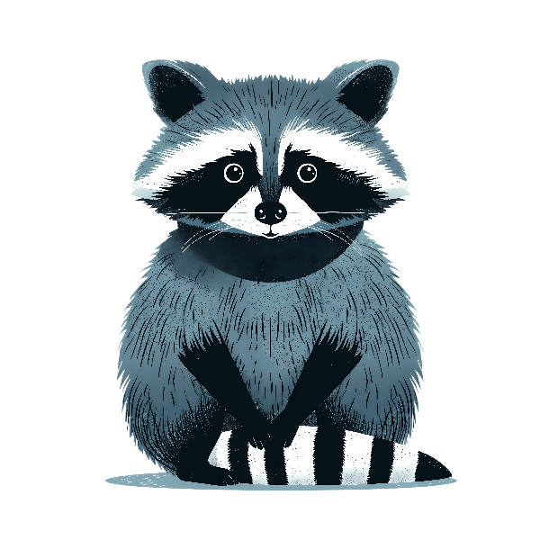 POD Design Adorable Raccoon Cartoon Print