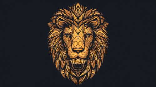 Lion Head Illustration