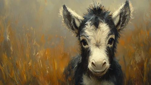 Donkey Artwork with Earthy Tones