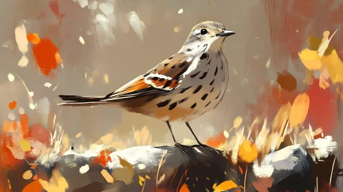 Colorful Autumn Bird Art