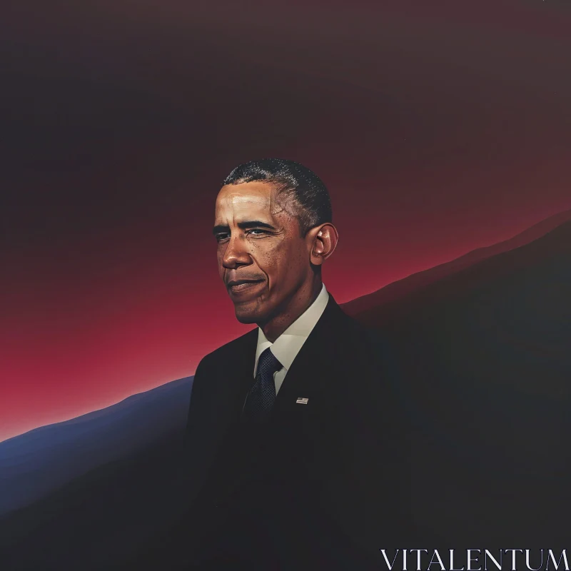 Barack Obama Gradient Portrait Art