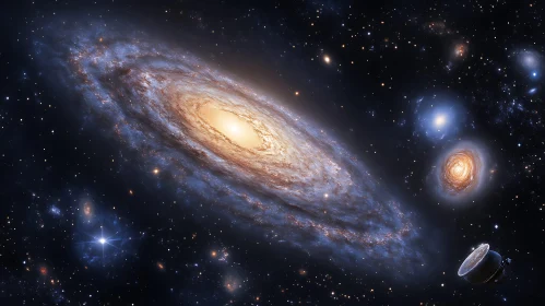 Swirling Galaxies and Distant Stars