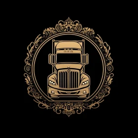 Luxurious Gold Truck Design with Ornate Frame