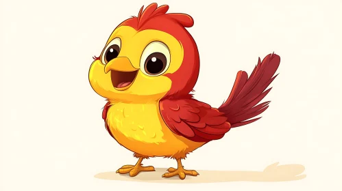 Cute Bird Cartoon Character