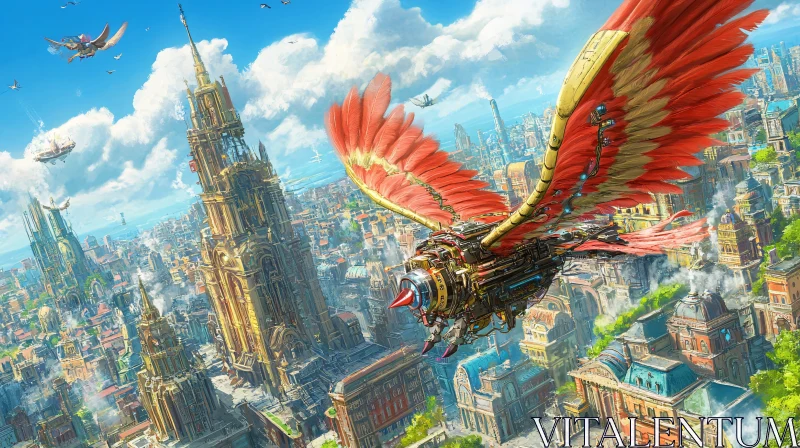 Mechanical Bird in Flight