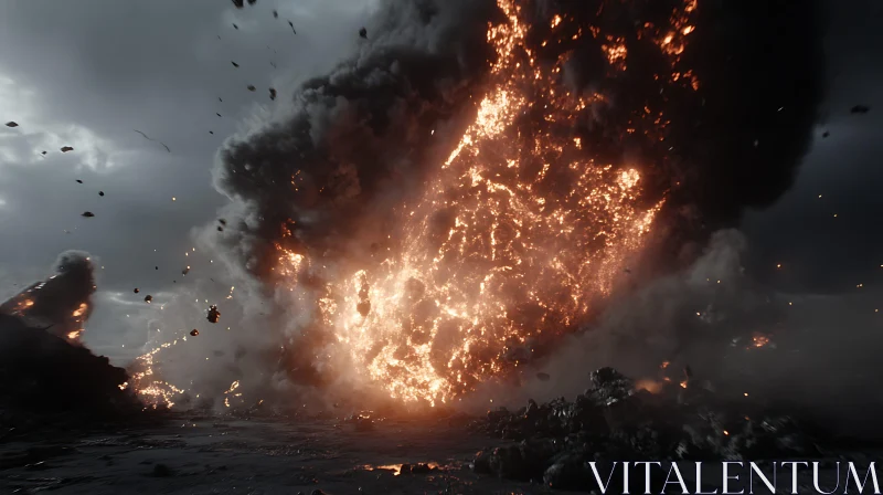 Abstract Fireball: A Vision of Apocalyptic Blaze