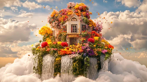Dreamy Floral Home Above the Clouds