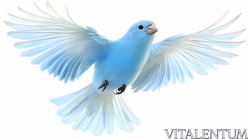 Blue Bird in Mid-Flight