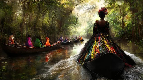 Vibrant Voyage on Tranquil Waters