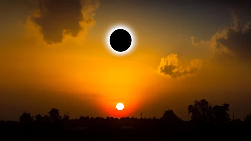Solar Eclipse Over Dark Horizon